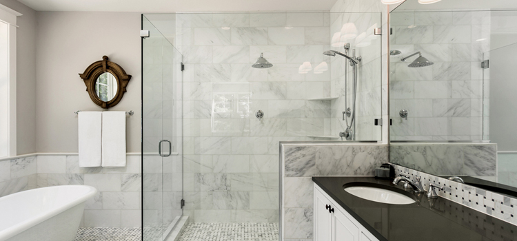 bathroom shower door installation in Newman