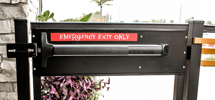 emergency push bar installation in Newman