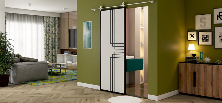 sliding bathroom door installation in Newman